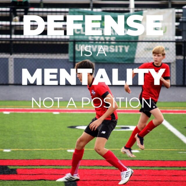Defense is a mentality, not a position.

It’s not about where you line up — it’s about how you show up.
Effort when you’re tired.
Discipline when it’s inconvenient.
Pride when nobody’s watching.

Defense is communication.
Defense is sacrifice.
Defense is deciding that nothing easy happens on your watch.

You don’t wait for the right role to lead — you bring the mindset to whatever role you’re in.

Lock in. Stay gritty. Protect what’s yours.❤️⚽
